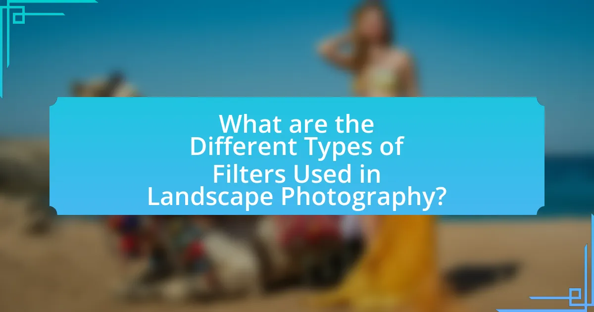 What are the Different Types of Filters Used in Landscape Photography?