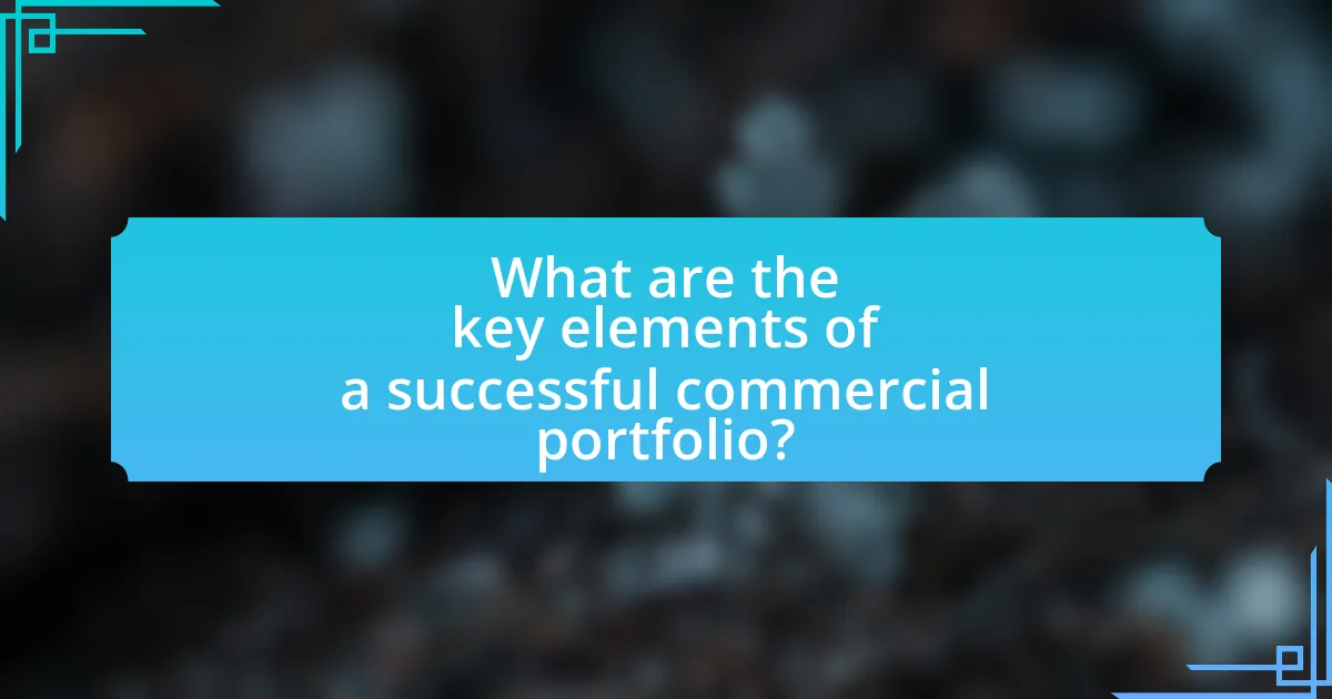 What are the key elements of a successful commercial portfolio?